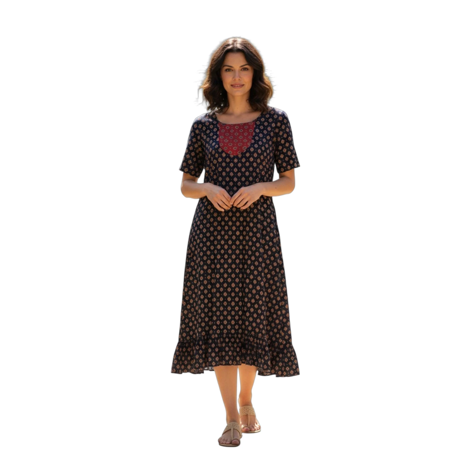 Printed Cotton  Frock Nighty for Women/Night wear