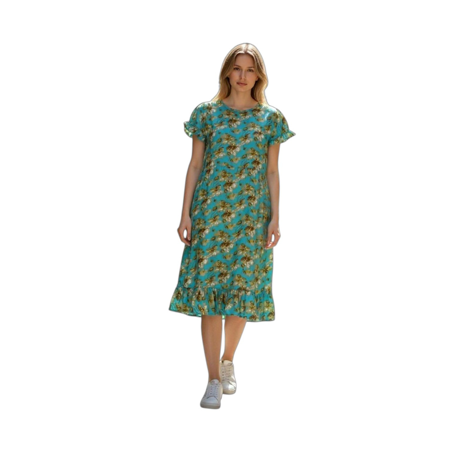 Printed Cotton  Frock Nighty for Women/Night wear XL Size