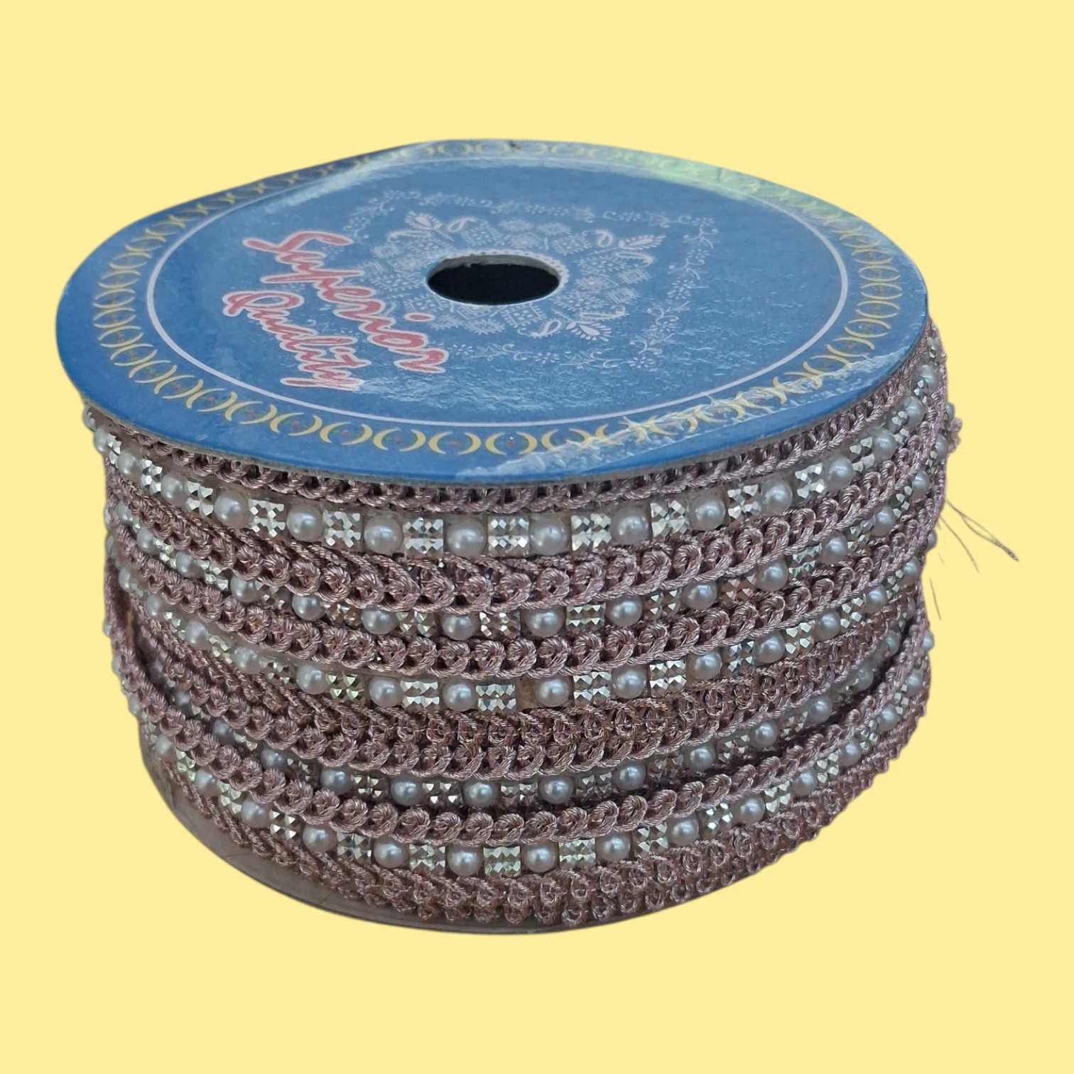 Moti Copper Dori Decorative Lace.Dupatta, Lehenga, Saree, Anarkali, Bag and Craftwork Rs.60/meter.
