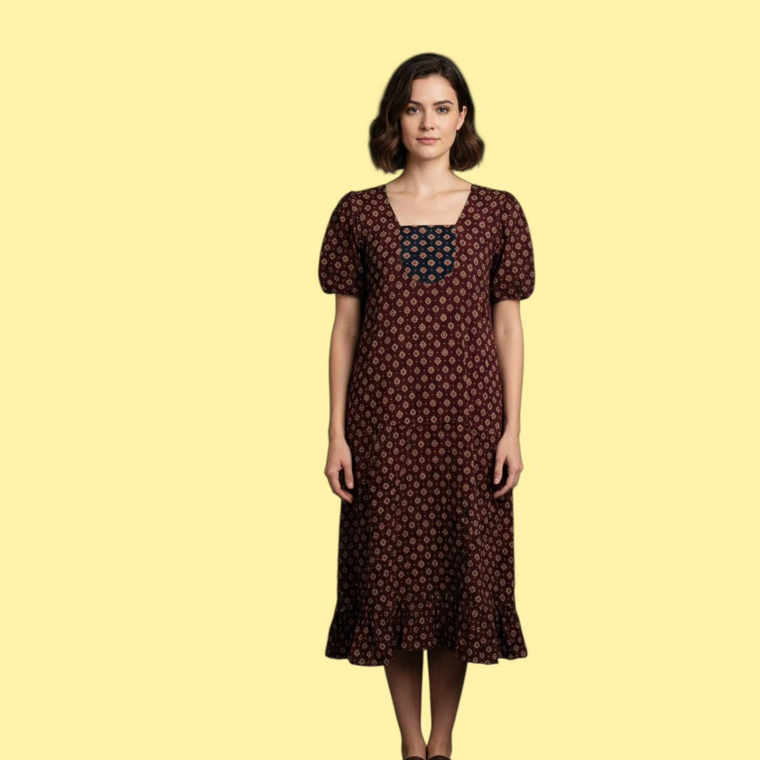 Printed Cotton  Frock Nighty for Women/Night wear XSize
