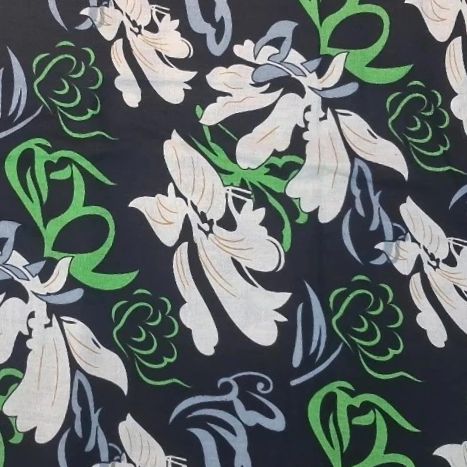Women Pure Cotton Floral Printed Unstitched  Dress Material for Nighty, Kurti, Top,                                                               Salwar Suit, Shirt, Skirt, Gown Stitching. 2.90 Meters