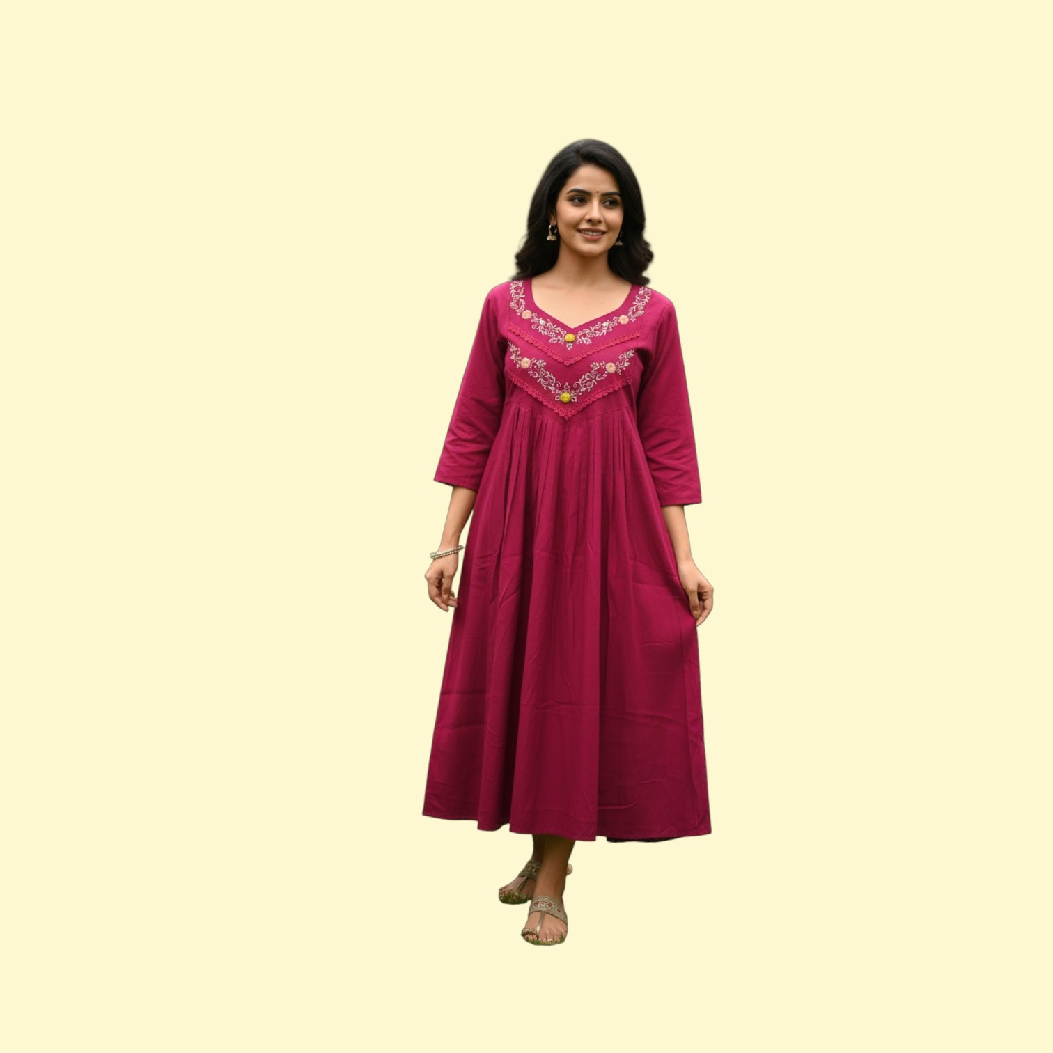 Embroidered Kurta for Women M, L, XL, XXL(38, 40,42,44)Sizes