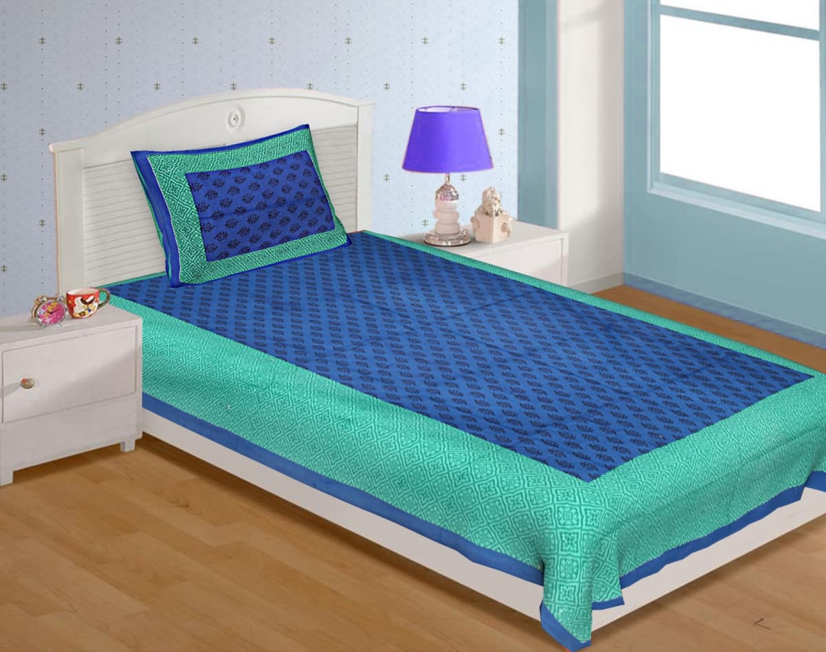 pure cotton single bed sheet
